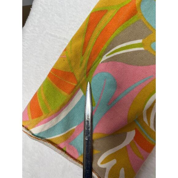 Lucky Brand y2k Bell Sleeve Hoodie Psychedelic Groovy Print VNeck sz S 70s - Picture 8 of 8